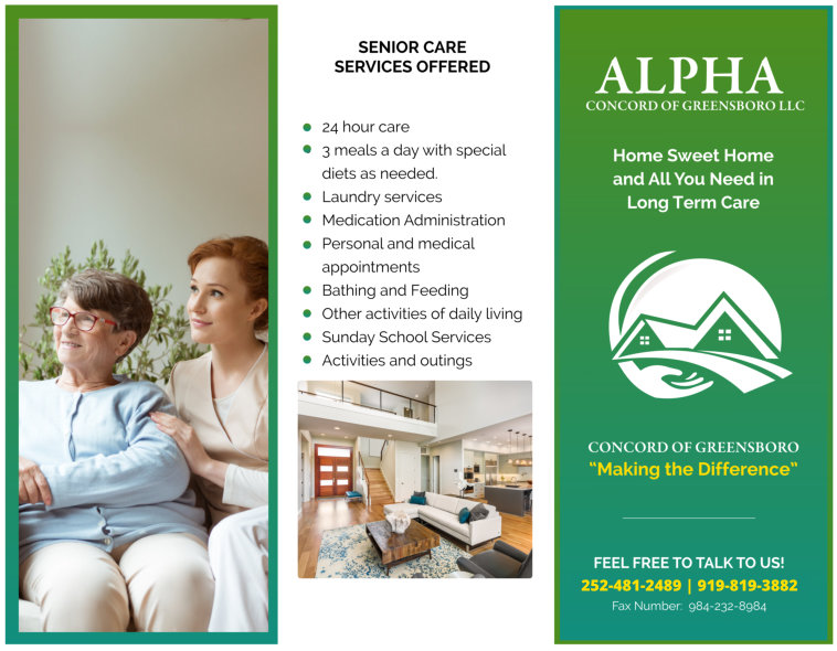 Alpha Concord of Greensboro LLC Brochure